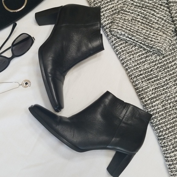 Etienne Aigner Shoes - Etienne Aigner Black Leather Bootie